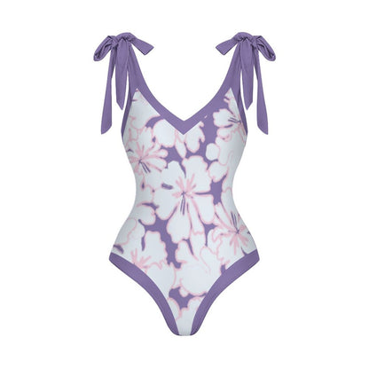 Casual Printed One-Piece Swimsuit And Cover Up 2305102451