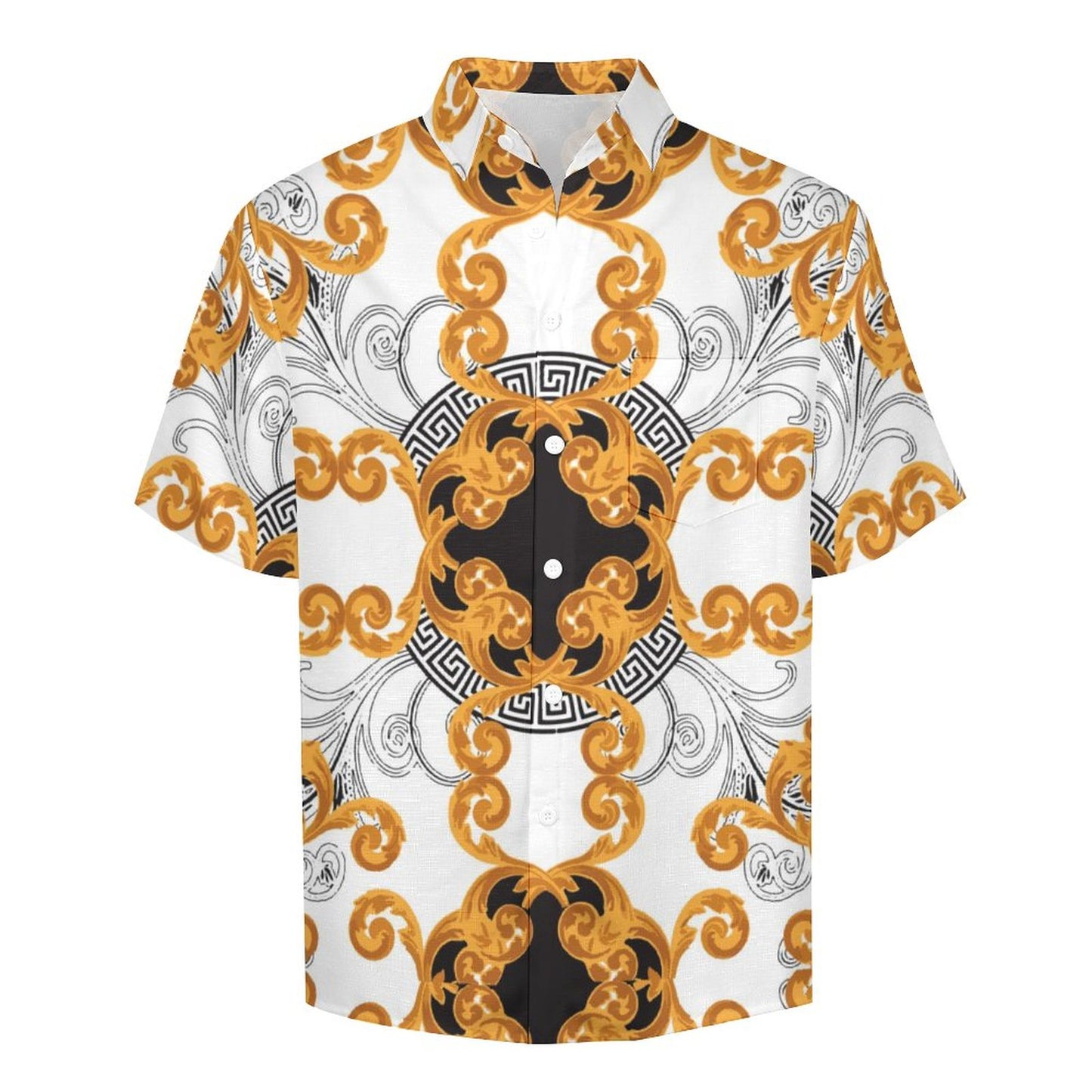 Men's Vintage Print Vacation Hawaiian Shirt 2306104047