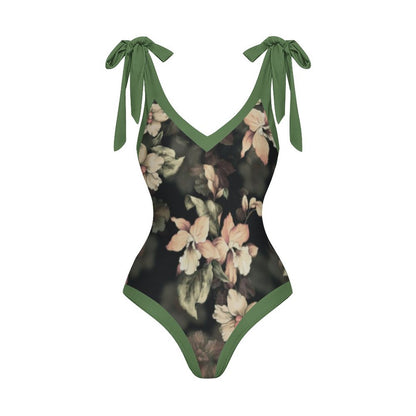 Casual Printed One-Piece Swimsuit And Cover Up 2305103364