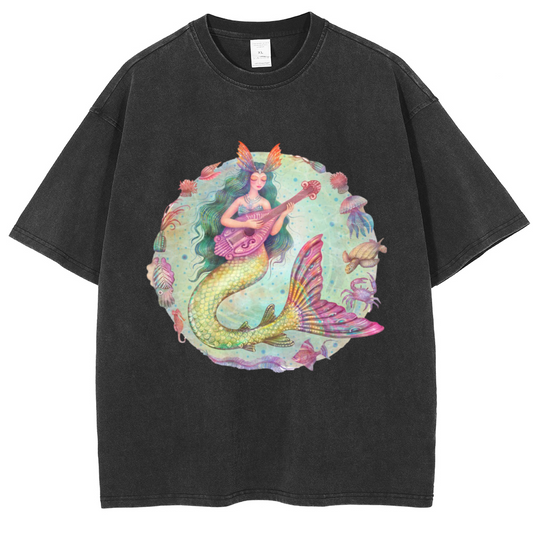 Mens Cotton Wash Solid T-Shirts Oversized Unisex Short Sleeve Streetwear Rap Hip Hop Basic Tee Tops