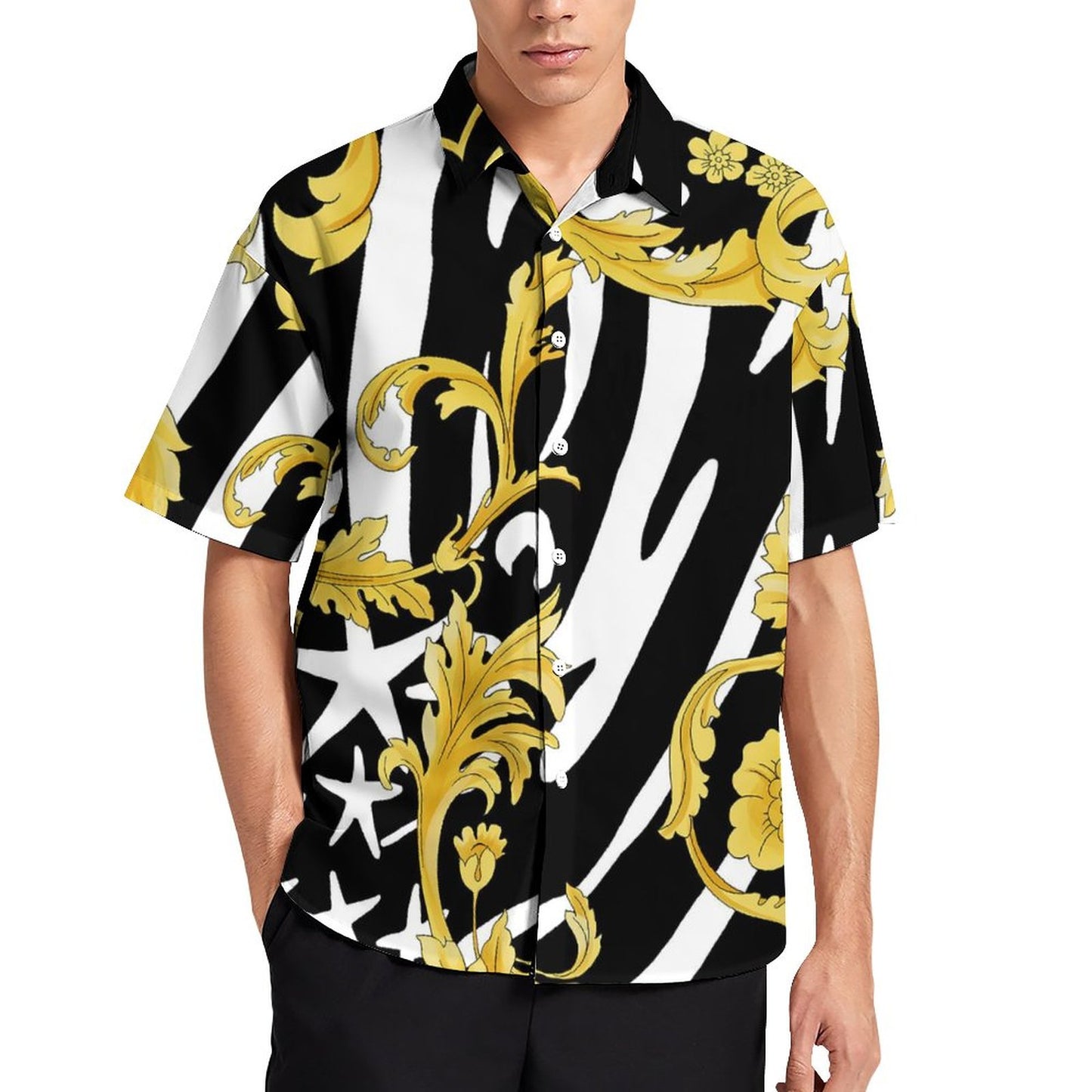Men's Fashion Casual Printed Short Sleeve Shirts 2306100026
