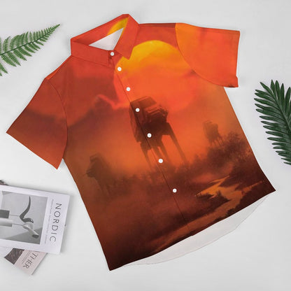 Men's Fashion Casual Printed Short Sleeve Shirts 2306101605