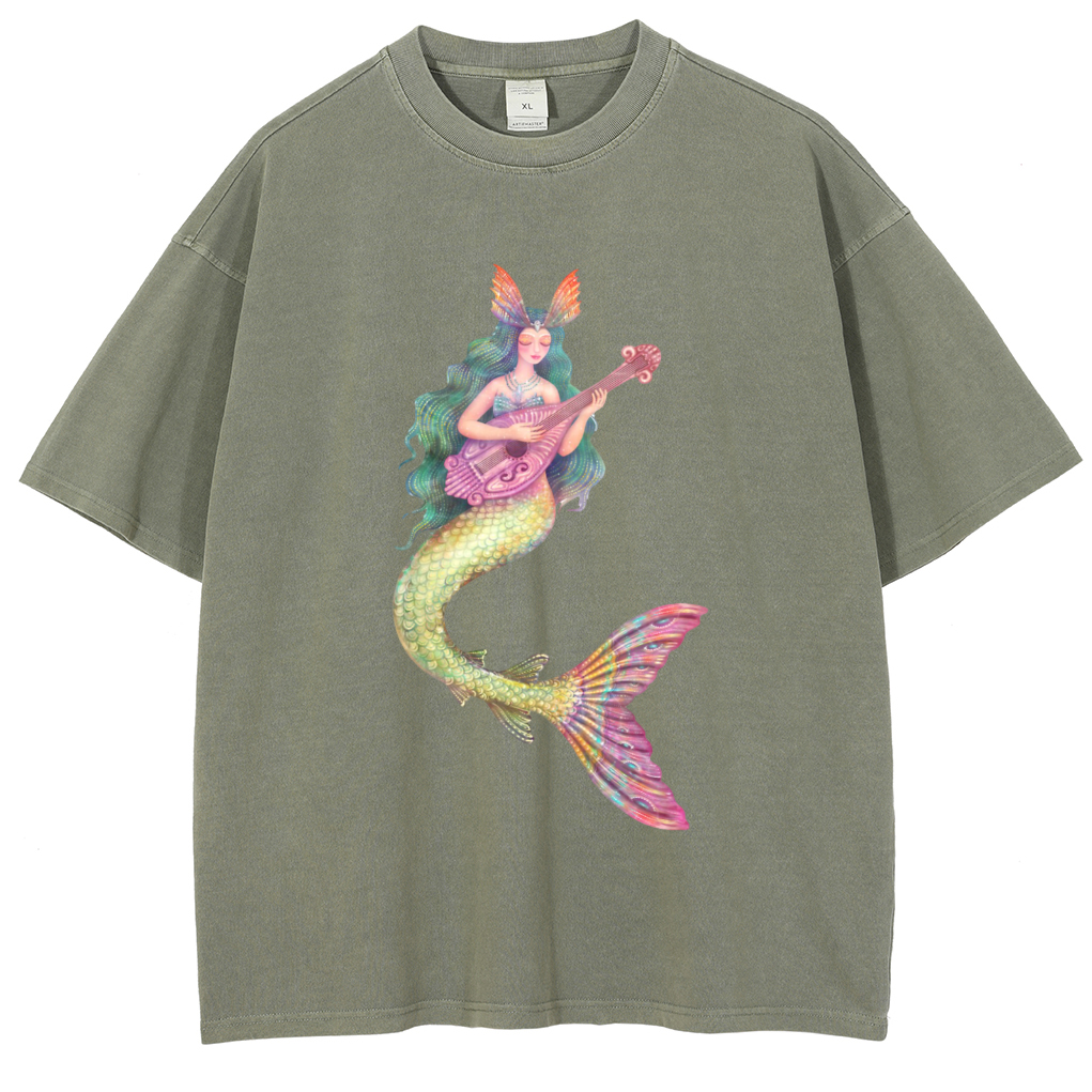 Mens Cotton Wash Solid T-Shirts Oversized Unisex Short Sleeve Streetwear Rap Hip Hop Basic Tee Tops