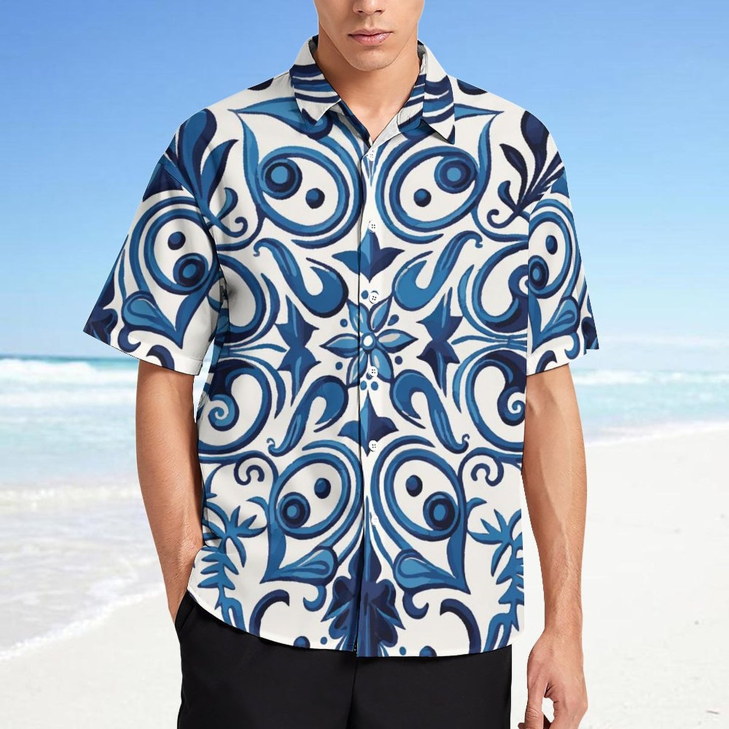 Men's Fashion Casual Printed Short Sleeve Shirts 2306100440