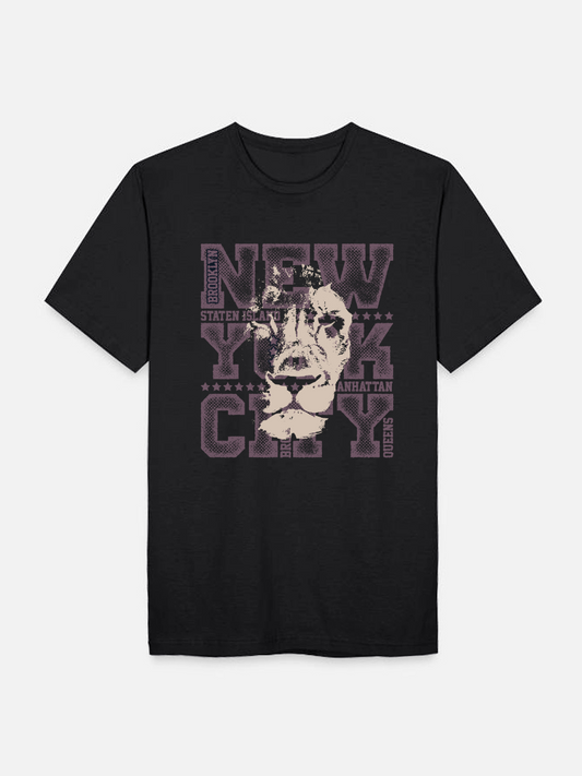 Men's Casual Letter Printed Round Neck Short Sleeve T-Shirt