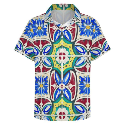 Men's Fashion Casual Printed Short Sleeve Shirts 2305107111
