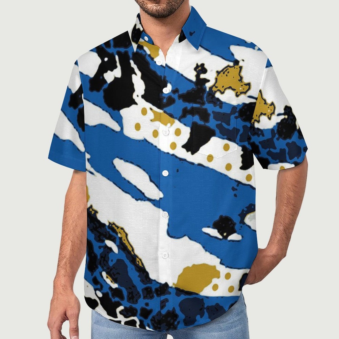 Men's Ocean Print Vacation Hawaiian Shirt 2306104060