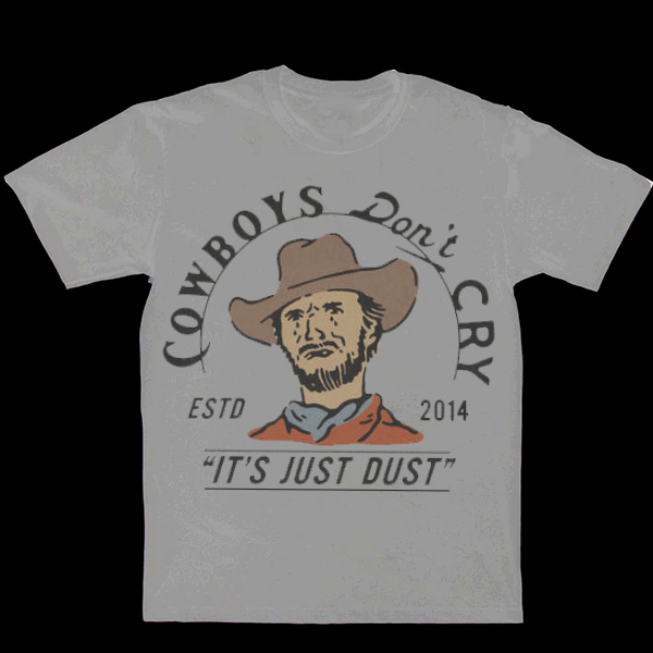 Cowboys Don't Cry Men's Casual Printed T-Shirt