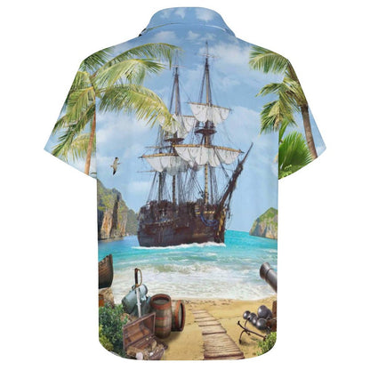 Men's Fashion Casual Printed Short Sleeve Shirts 2306104363