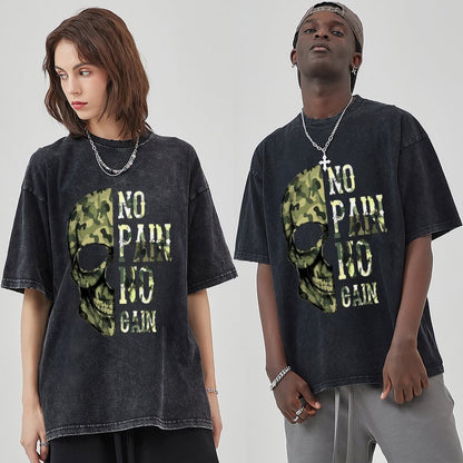 Unisex Vintage Solid Wash T-Shirts 2305104077