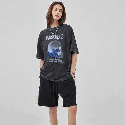 Unisex Vintage Solid Wash T-Shirts 2305102837