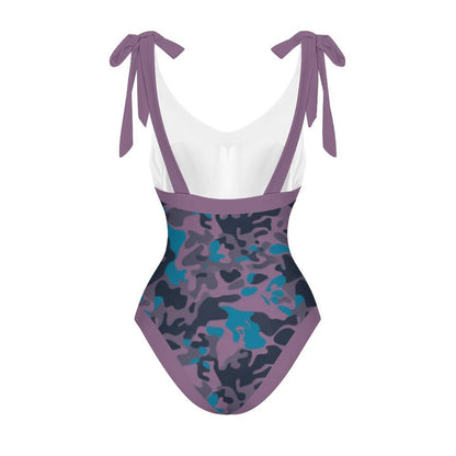 Casual Printed One-Piece Swimsuit And Cover Up 2305102488