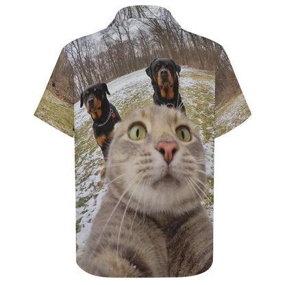 Men's Fashion Casual Printed Short Sleeve Shirts 2306103302