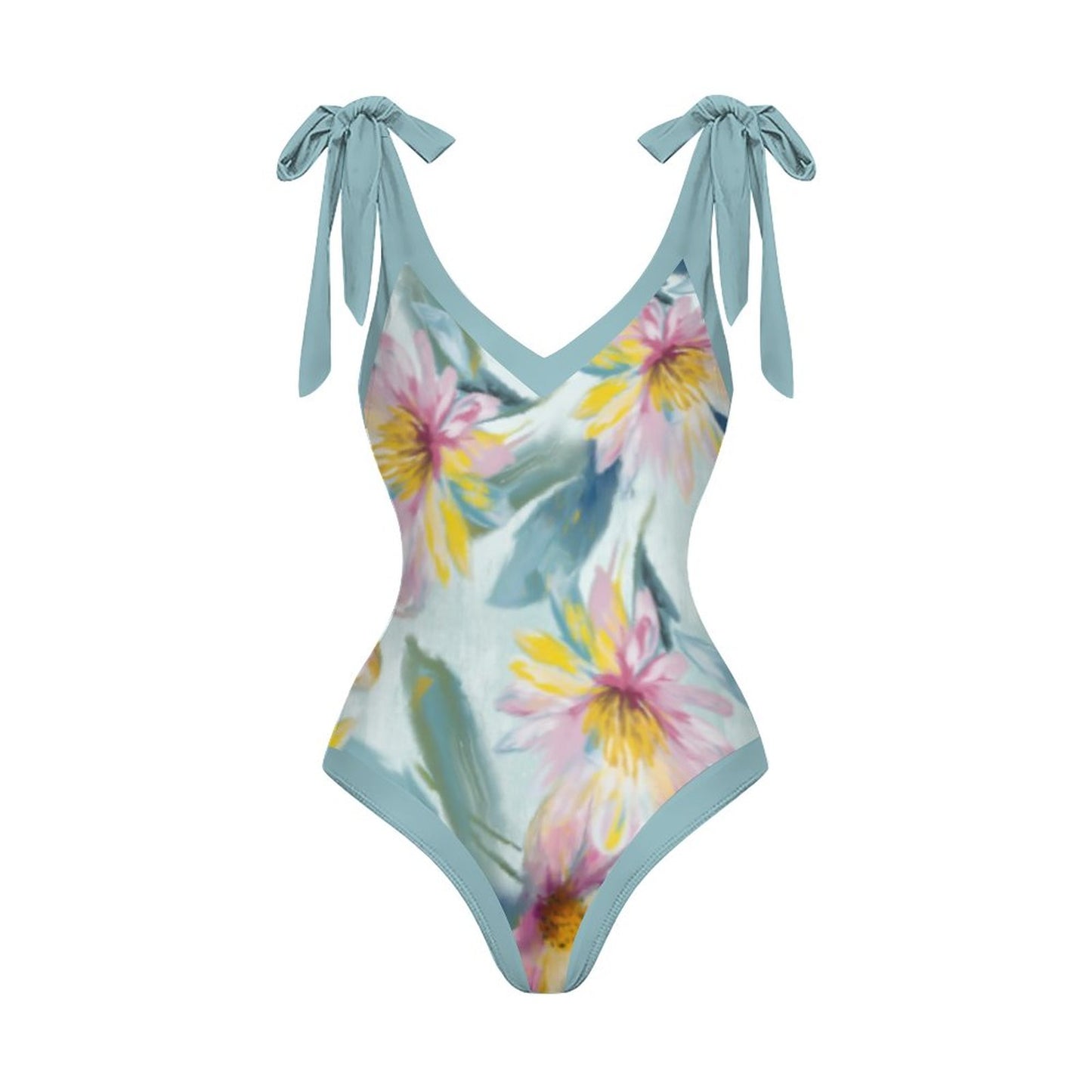 Casual Printed One-Piece Swimsuit And Cover Up 2305102489