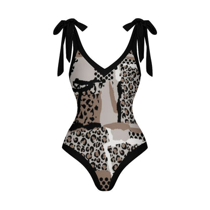 Casual Printed One-Piece Swimsuit And Cover Up 2305102879