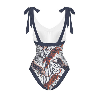 Casual Printed One-Piece Swimsuit And Cover Up 2305102883