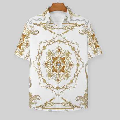 Men's Fashion Casual Printed Short Sleeve Shirts 2306101345