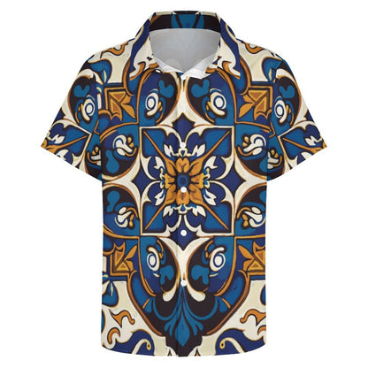 Men's Fashion Casual Printed Short Sleeve Shirts 2306100438