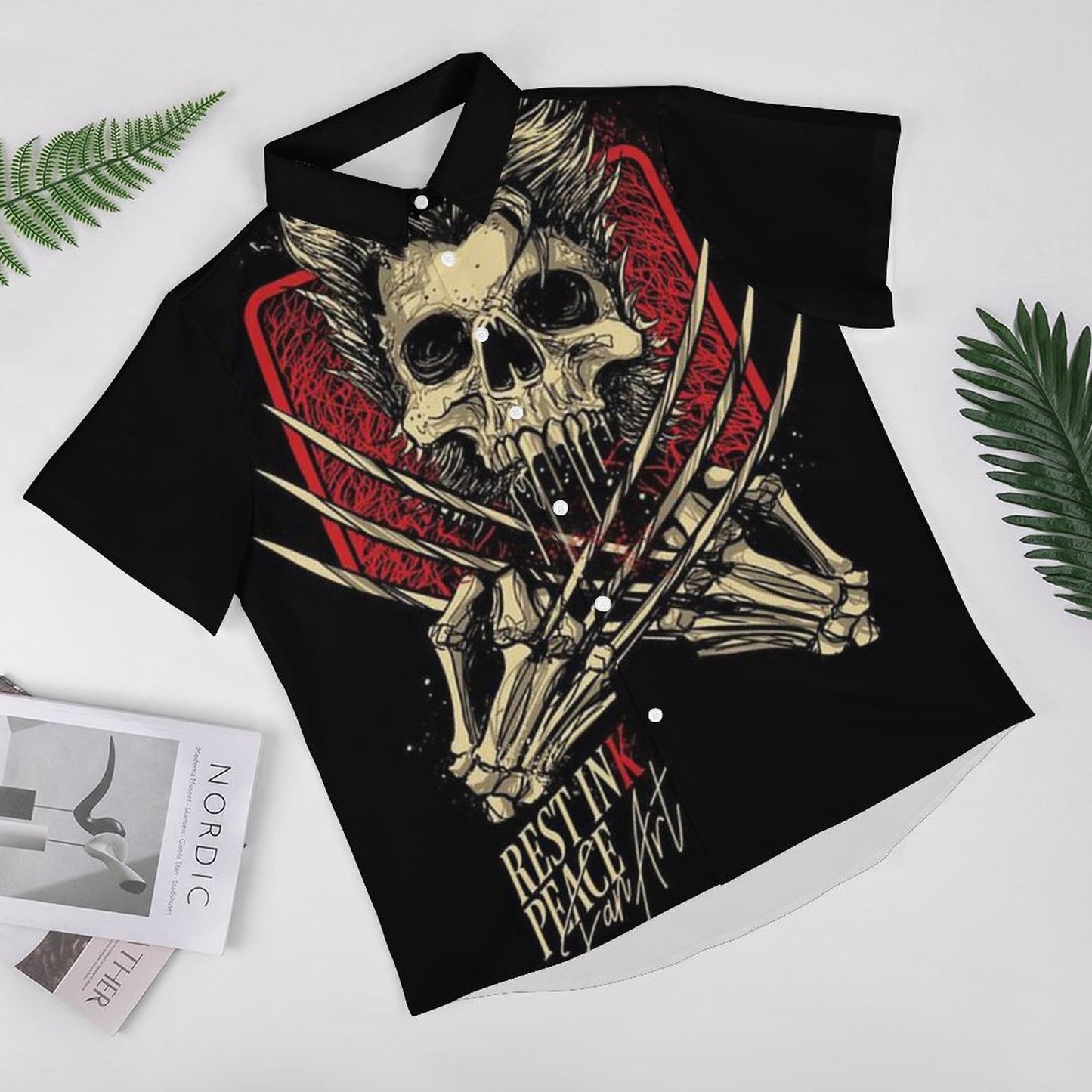 Men's Fashion Casual Printed Short Sleeve Shirts 2306105066