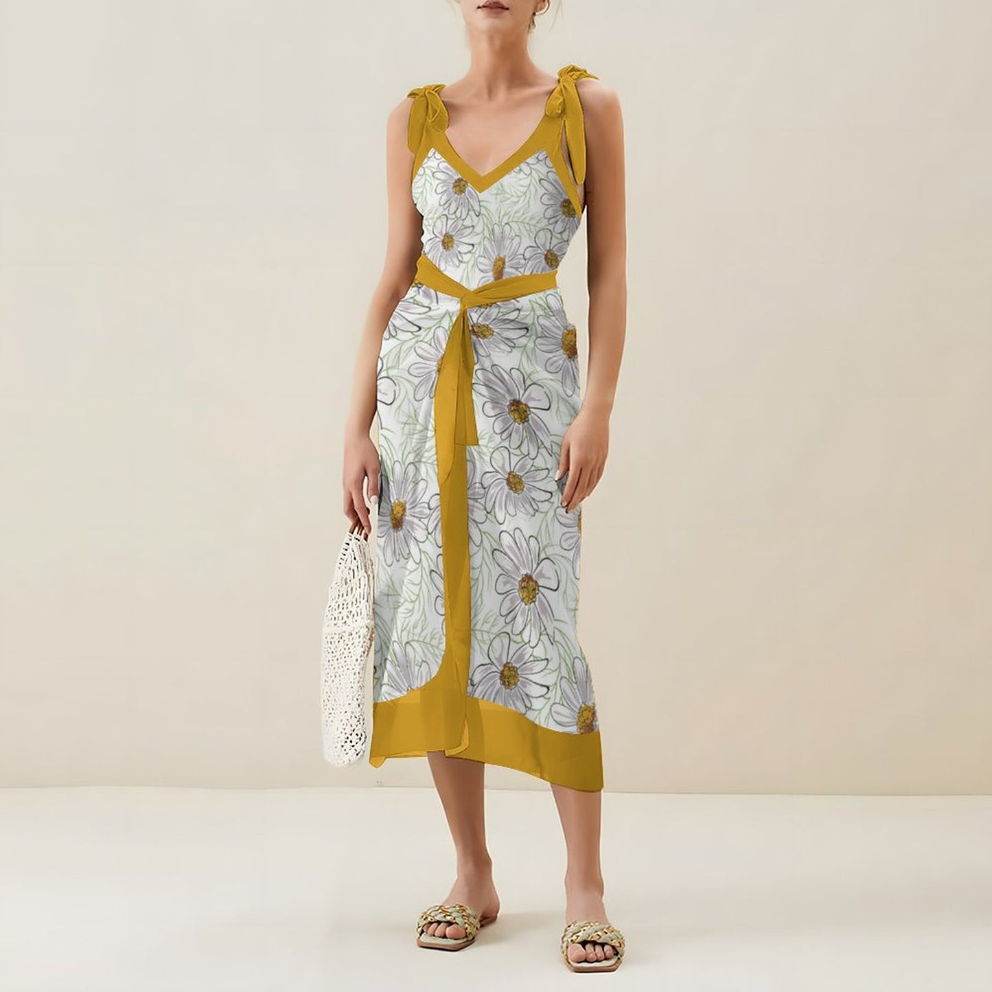 Casual Printed One-Piece Swimsuit And Cover Up 2305102677