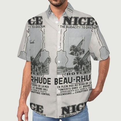 Men's Letter Vacation Hawaiian Shirt 2306104929