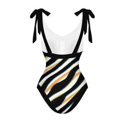 Casual Printed One-Piece Swimsuit And Cover Up 2305102448