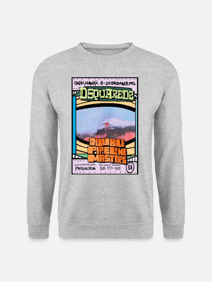 Unisex Round Neck Casual Vintage Printed Long Sleeve Sweatshirt