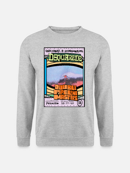 Unisex Round Neck Casual Vintage Printed Long Sleeve Sweatshirt