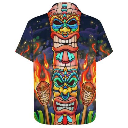 Men's Hawaiian Print Resort Shirt 2305101680