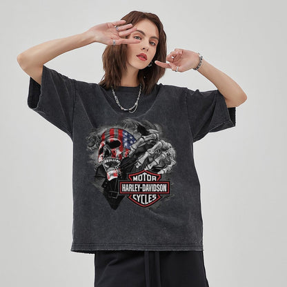 Unisex Vintage Solid Wash T-Shirts 2305104094