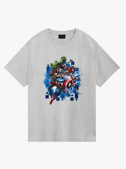 Women's Casual The Avengers Printed Round Neck Short Sleeve T-Shirt