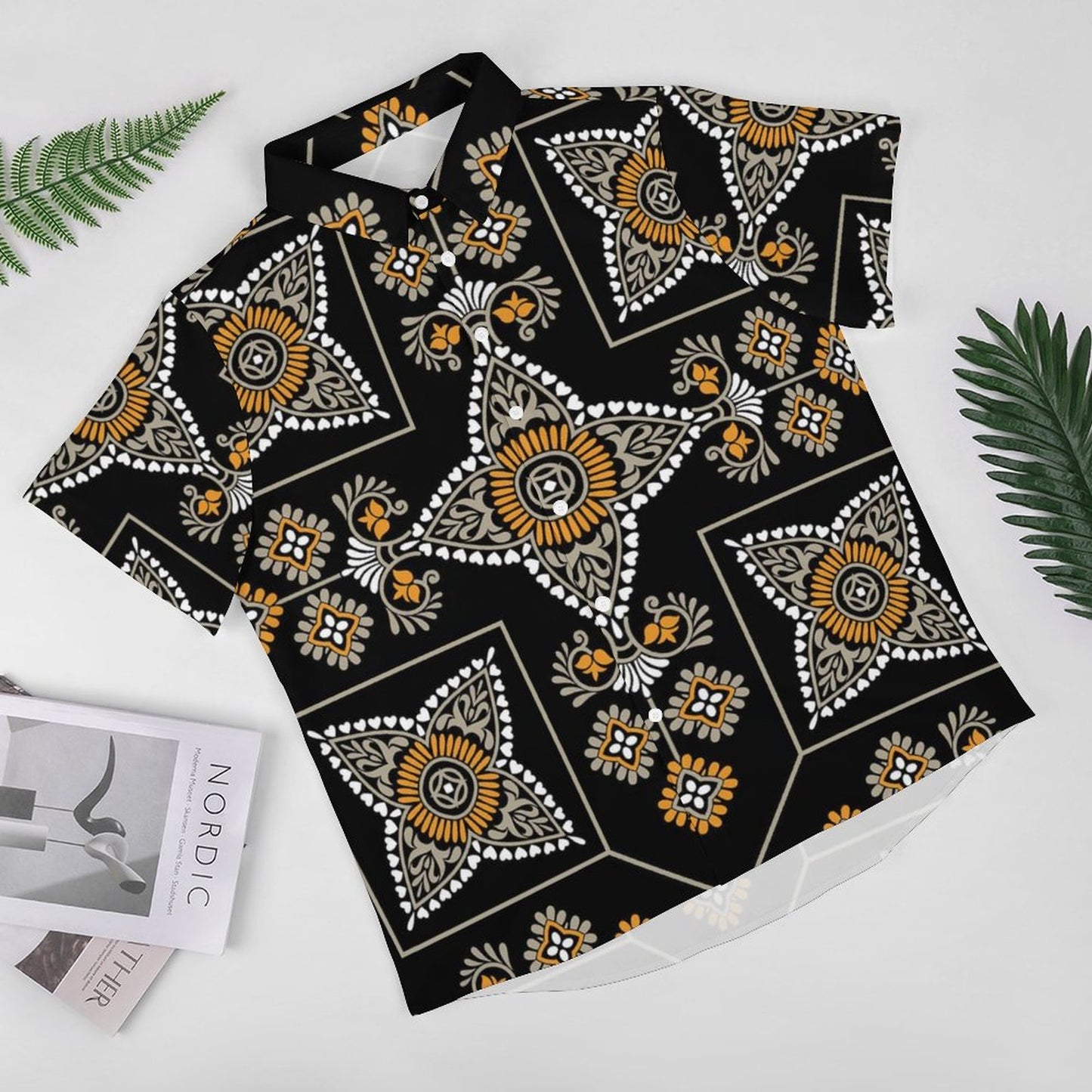 Men's Fashion Casual Printed Short Sleeve Shirts 2306101343