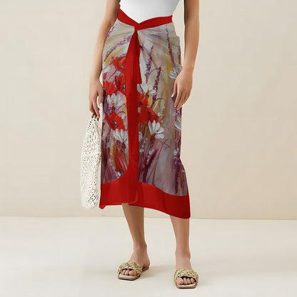 Casual Printed One-Piece Swimsuit And Cover Up 2305102660