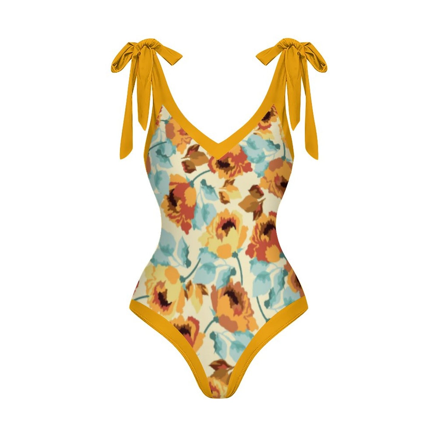 Casual Printed One-Piece Swimsuit And Cover Up 2305102395