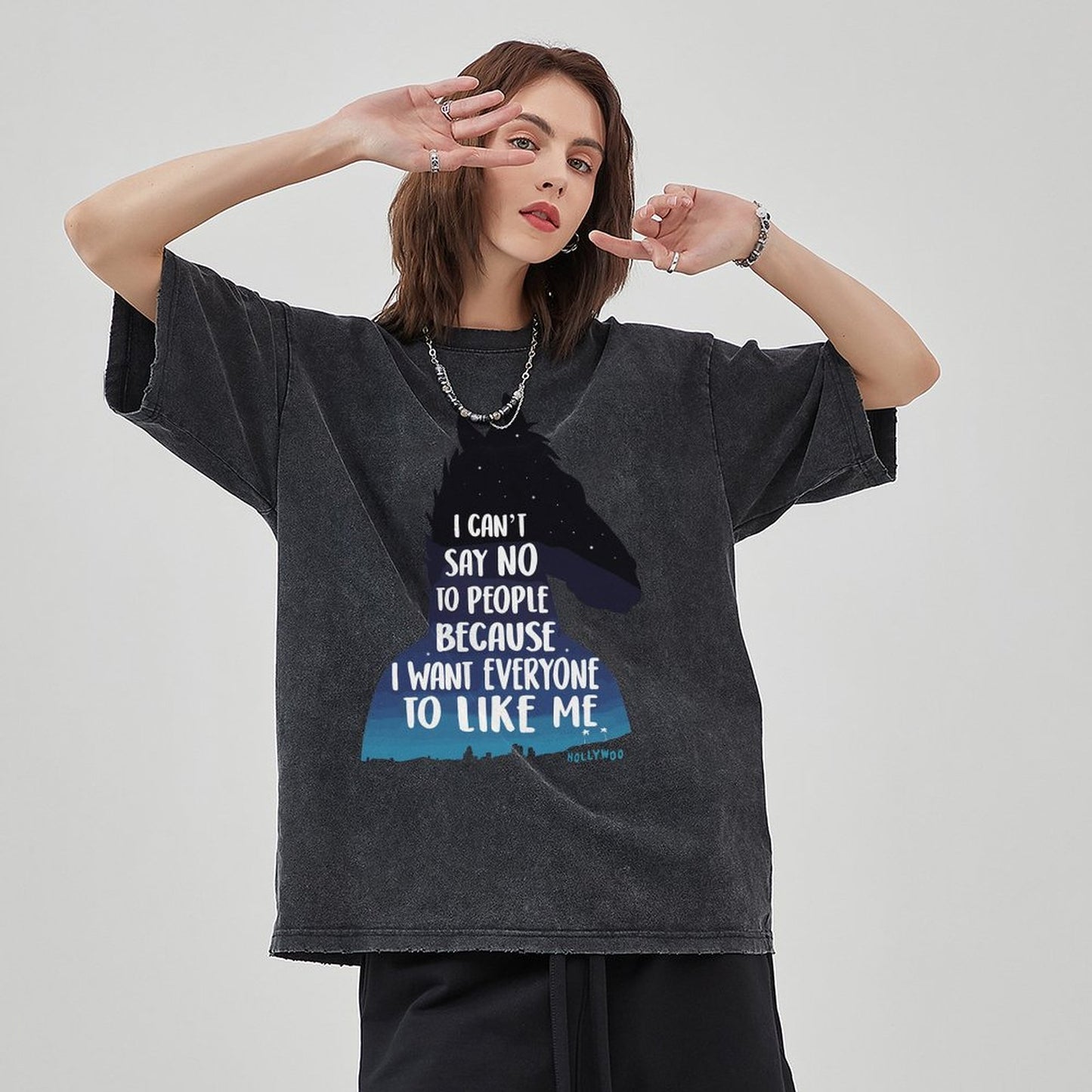 Unisex Vintage Solid Wash T-Shirts 2305103525