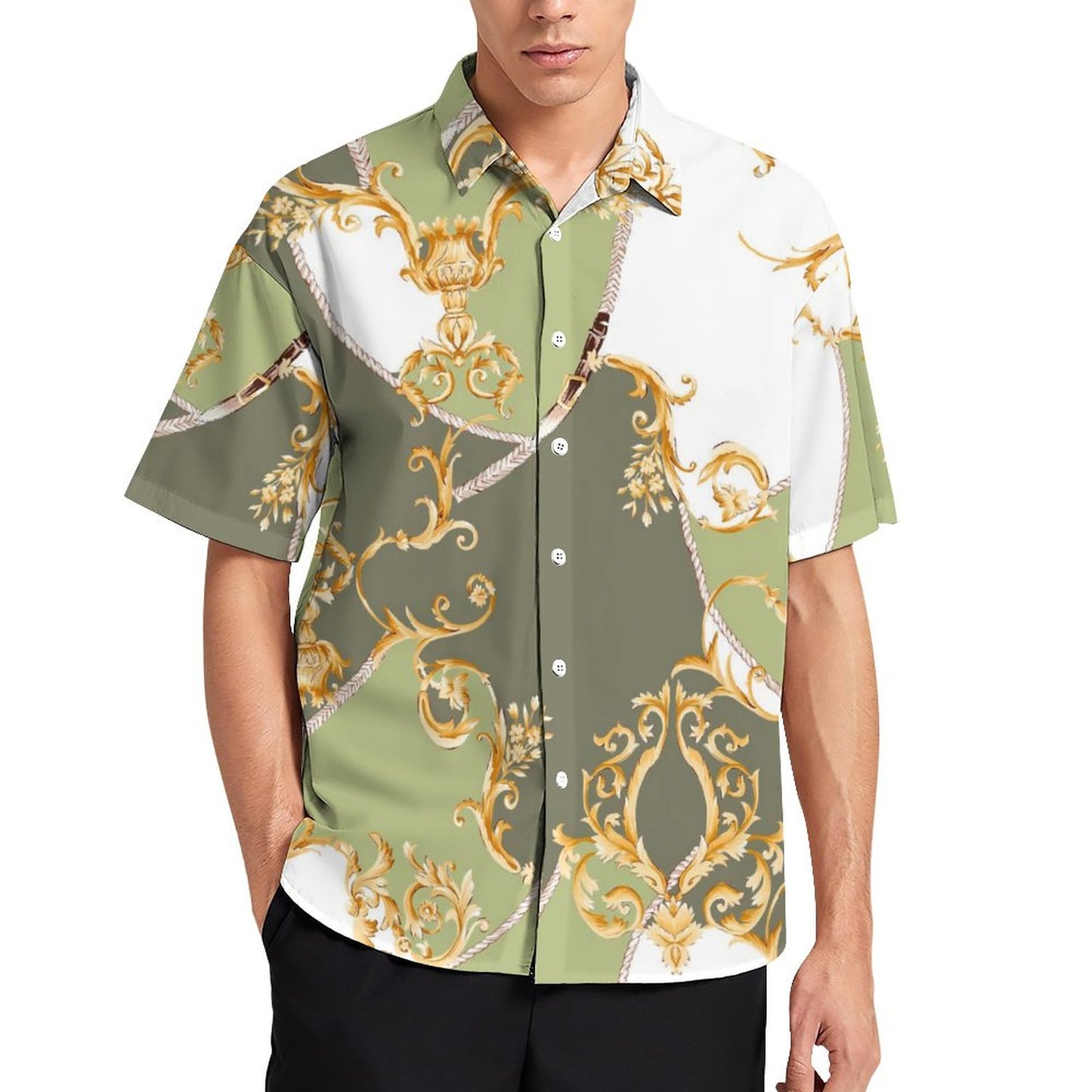 Men's Fashion Casual Printed Short Sleeve Shirts 2306101118