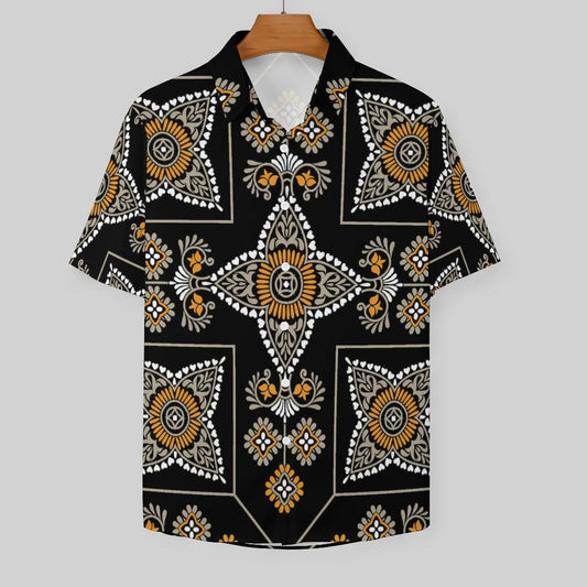 Men's Fashion Casual Printed Short Sleeve Shirts 2306101343