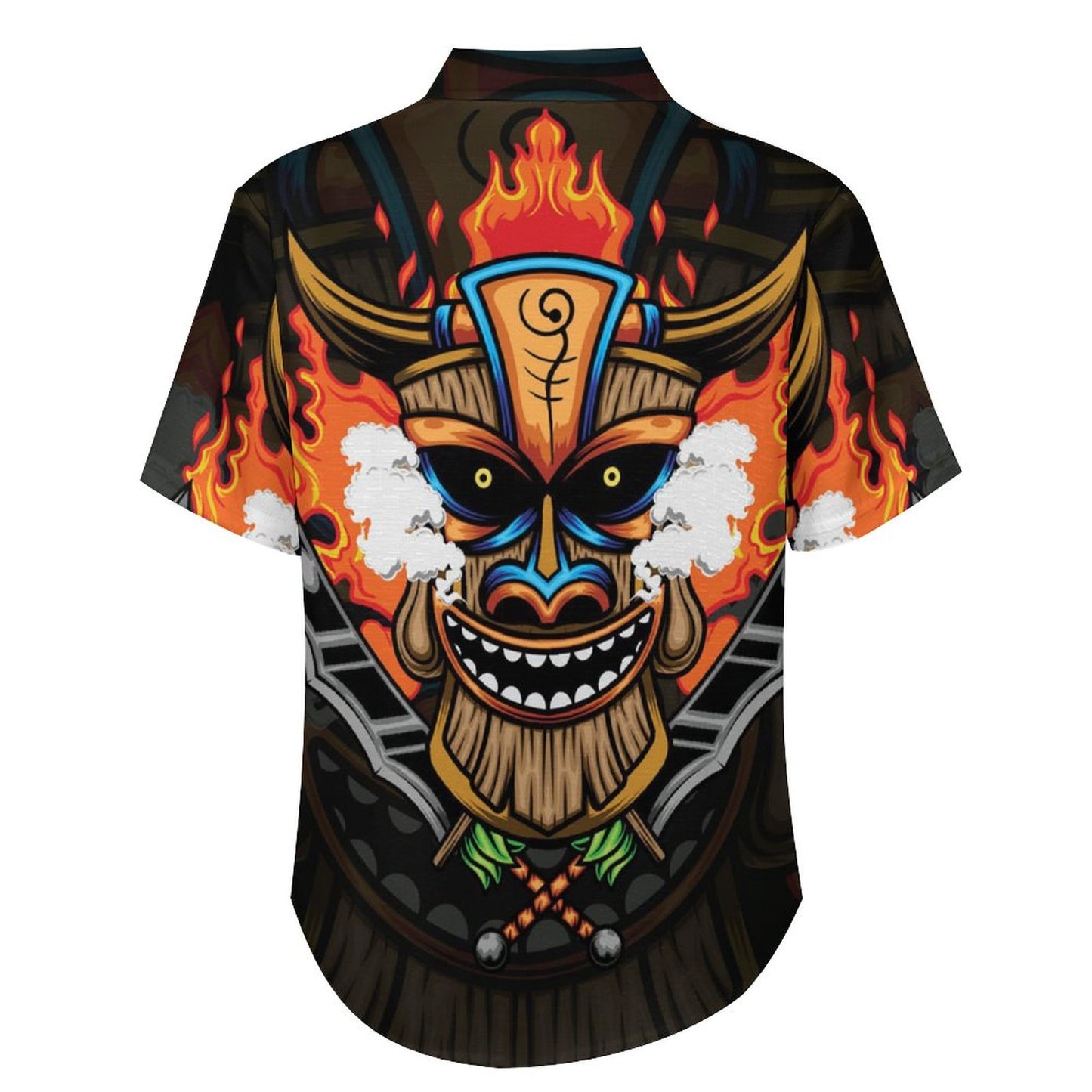 Men's TIKI Print Casual Short Sleeve Shirt 2306102581
