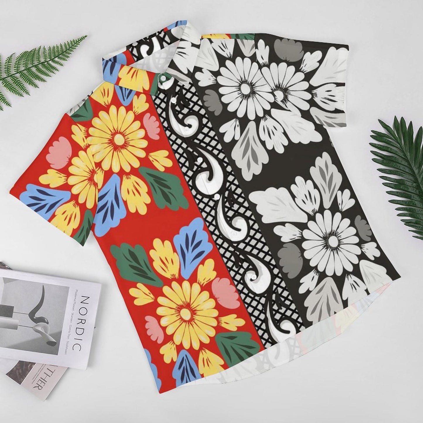Men's Fashion Casual Printed Short Sleeve Shirts 2305107124