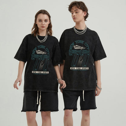 Unisex Vintage Solid Wash T-Shirts 2305101592