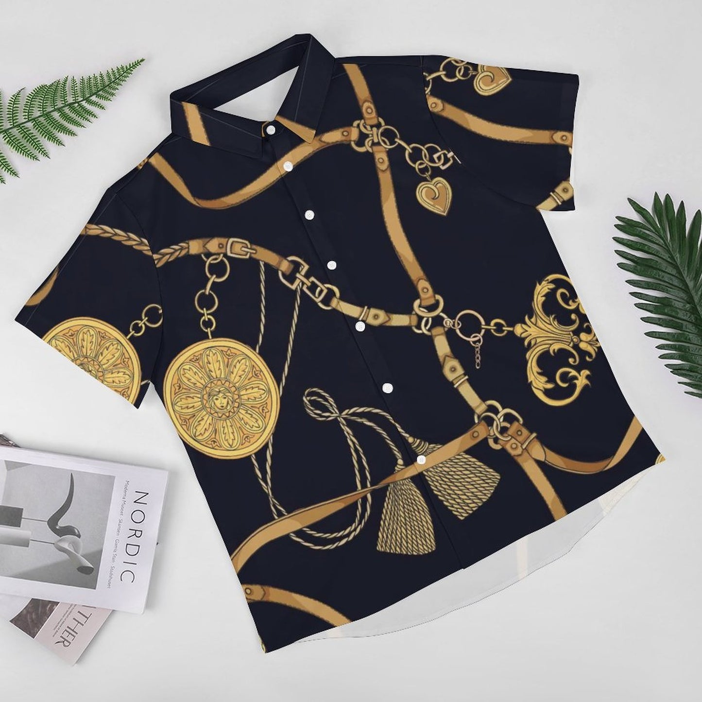 Men's Fashion Casual Printed Short Sleeve Shirts 2306100782