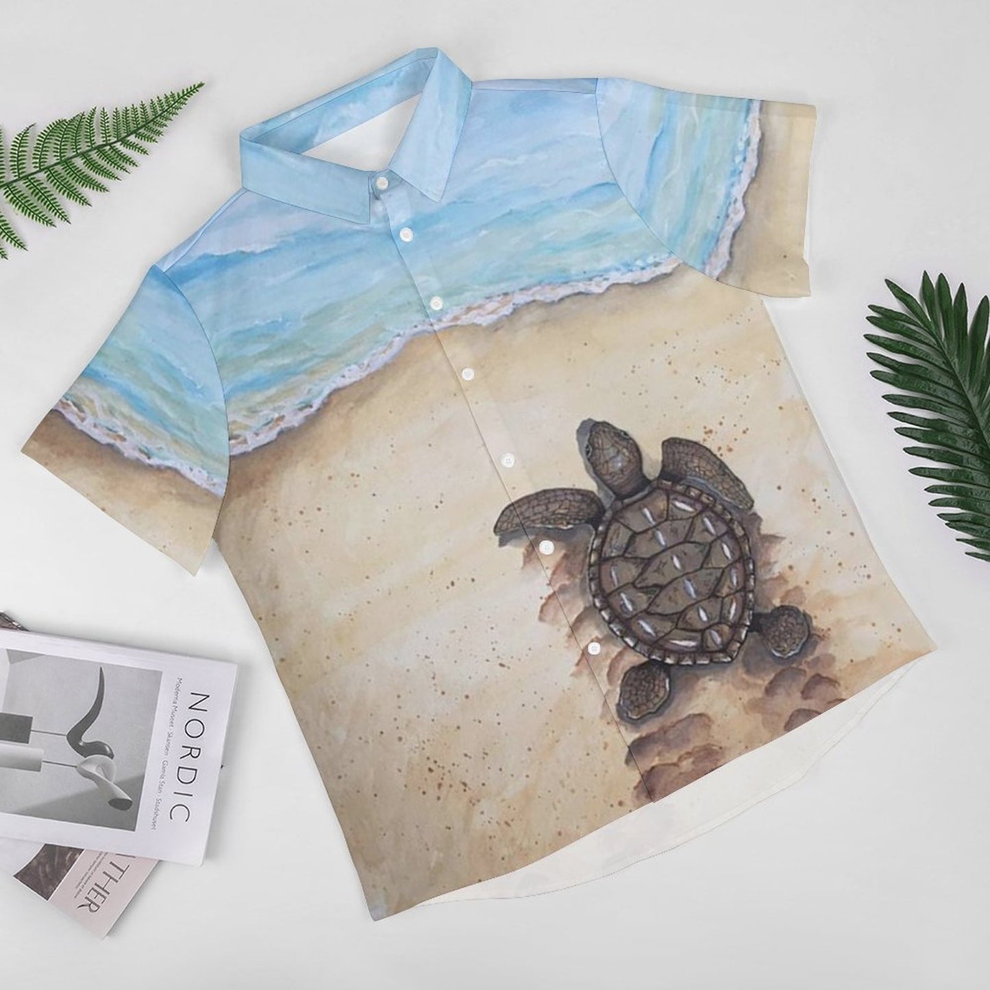 Men's Hawaiian Print Resort Shirt 2305101679