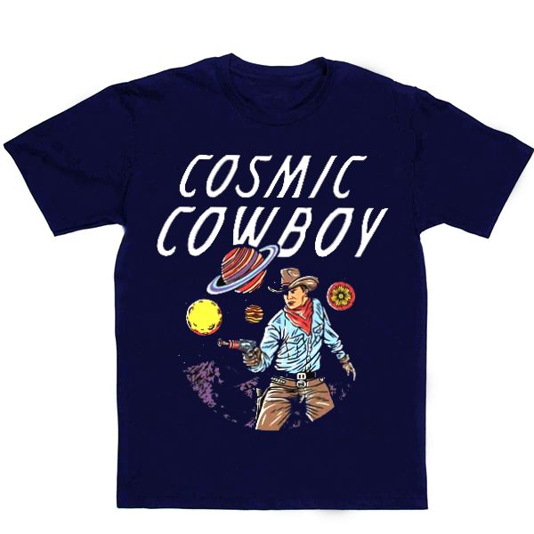 Cosmic Cowboy Men's Casual Printed T-Shirt