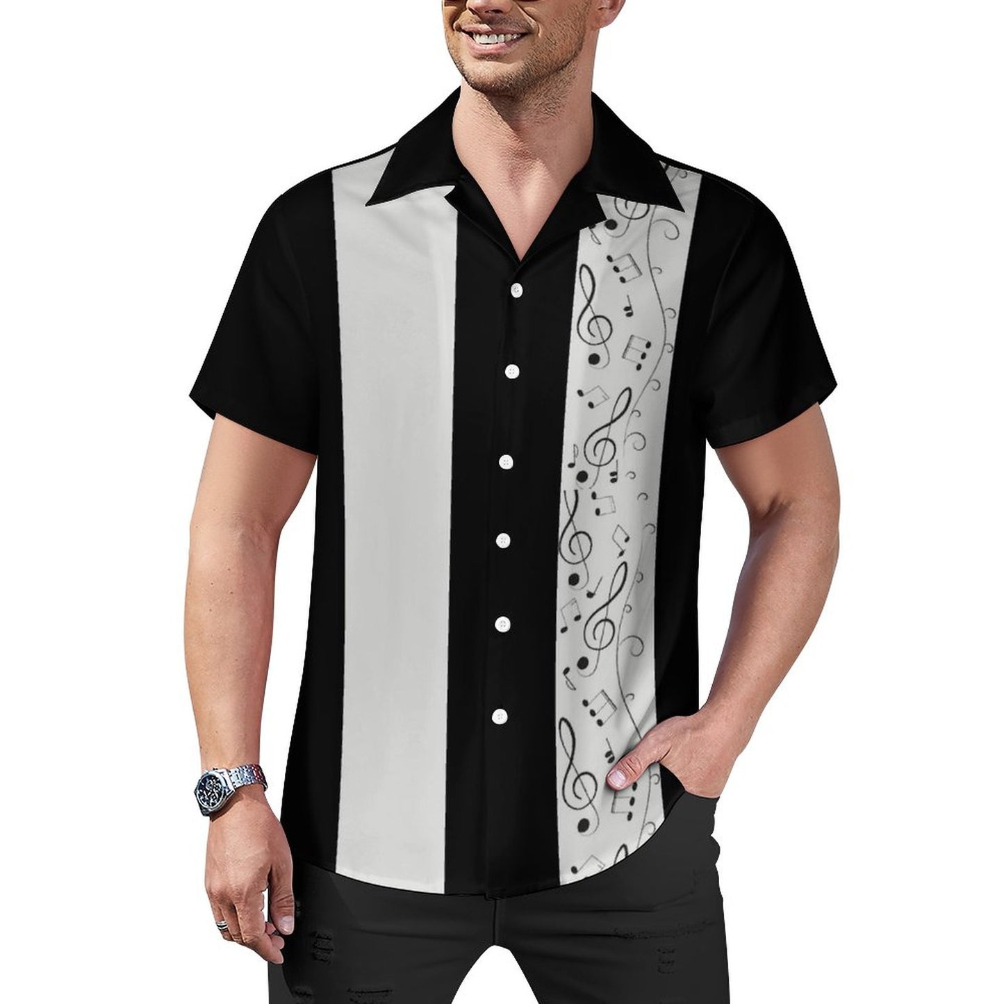 Men's Hawaiian Print Casual Shirt 2304108621