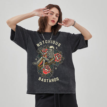 Unisex Vintage Solid Wash T-Shirts  2305101932