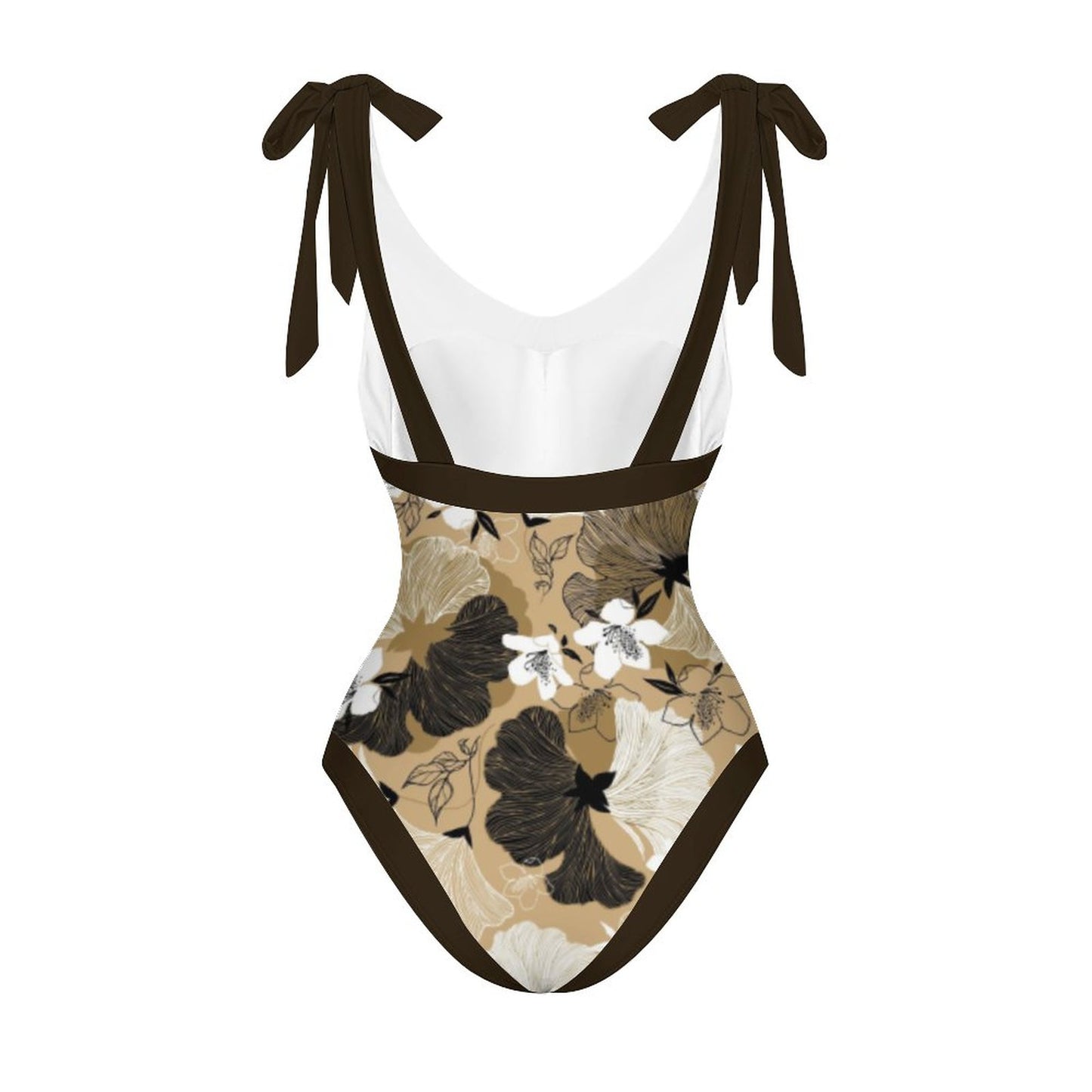 Casual Printed One-Piece Swimsuit And Cover Up 2305102696