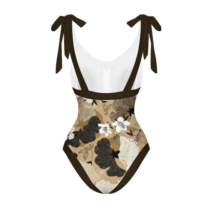 Casual Printed One-Piece Swimsuit And Cover Up 2305102696