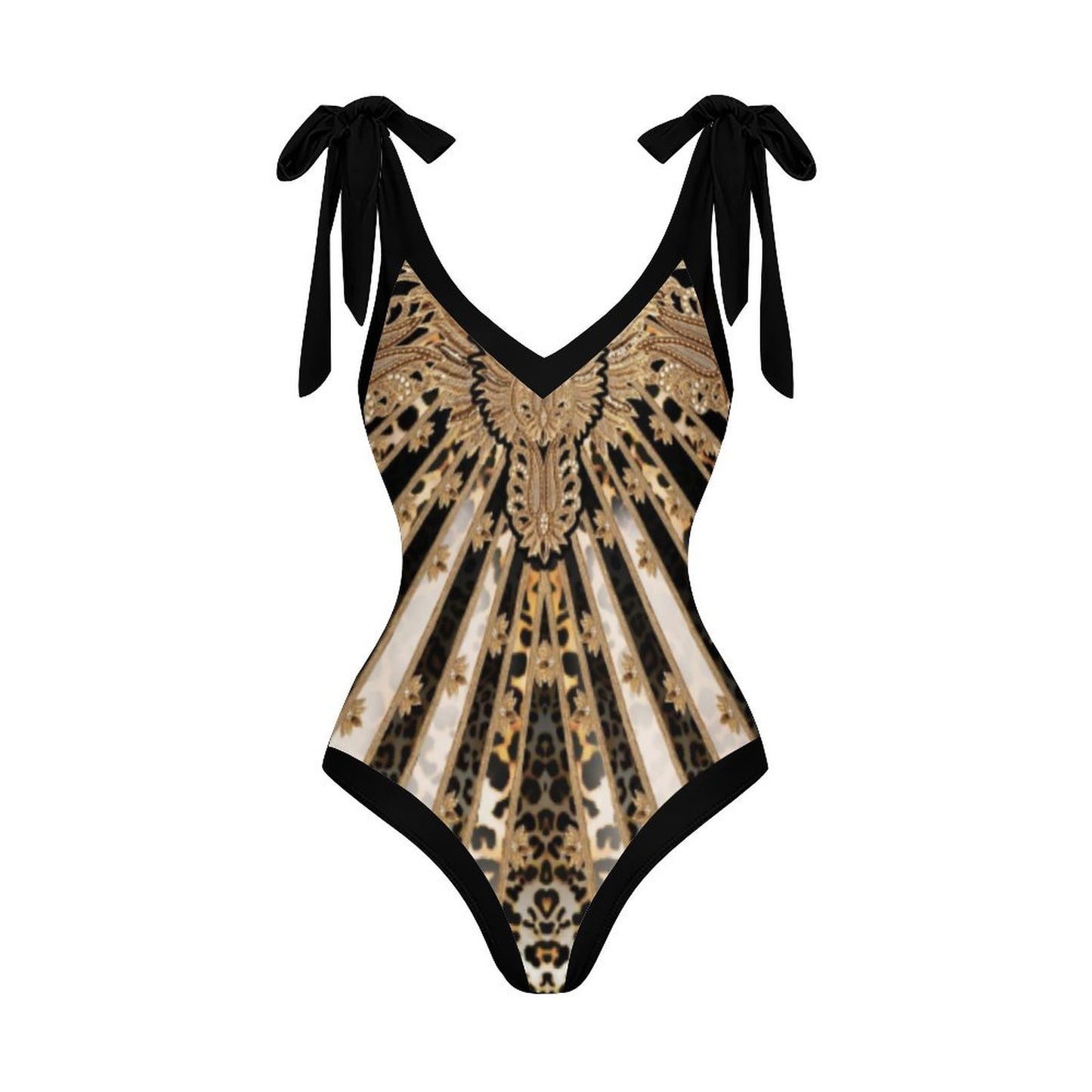Casual Printed One Piece Swimsuit And Cover Up 2305106056