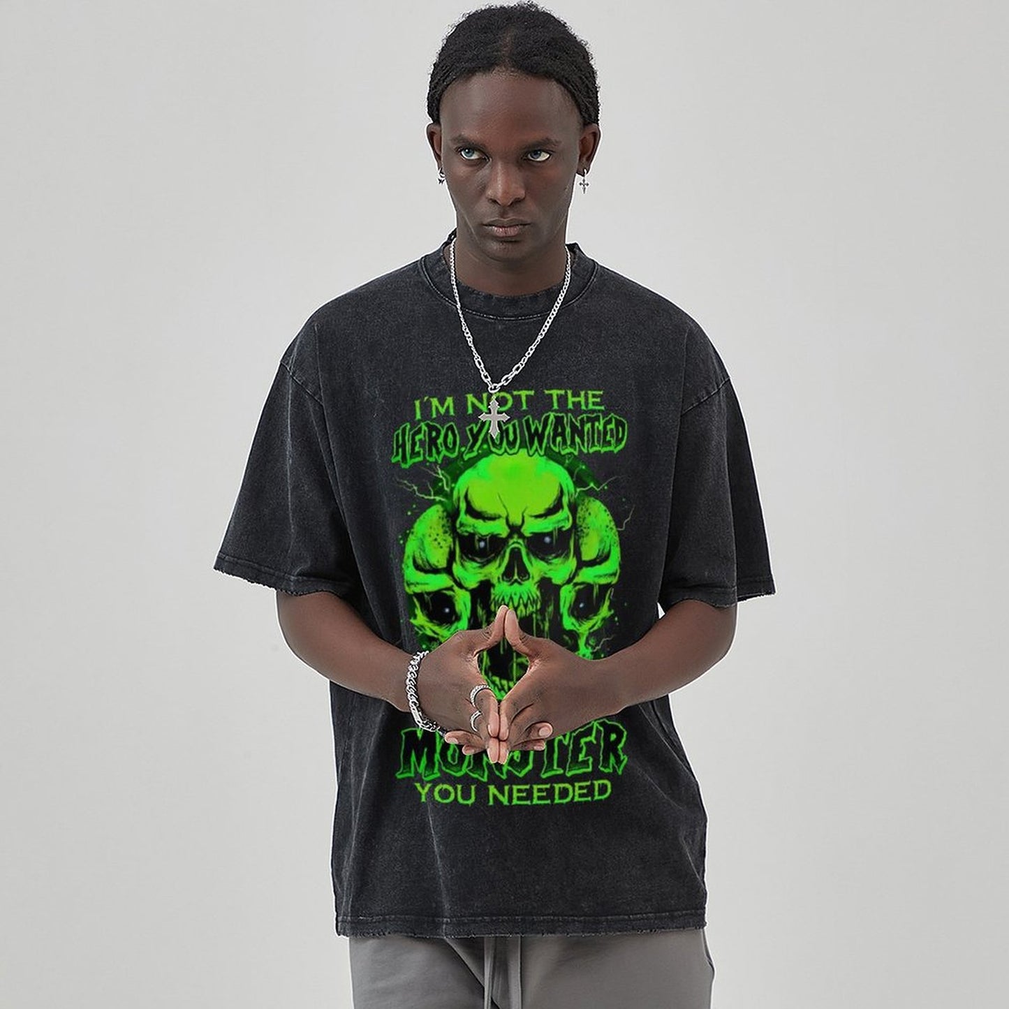 Unisex Vintage Solid Wash T-Shirts 2305104096