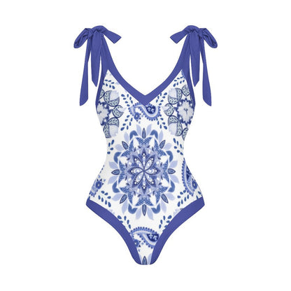 Casual Printed One Piece Swimsuit And Cover Up 2305106053